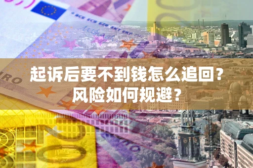 济南起诉后要不到钱怎么追回？风险如何规避？