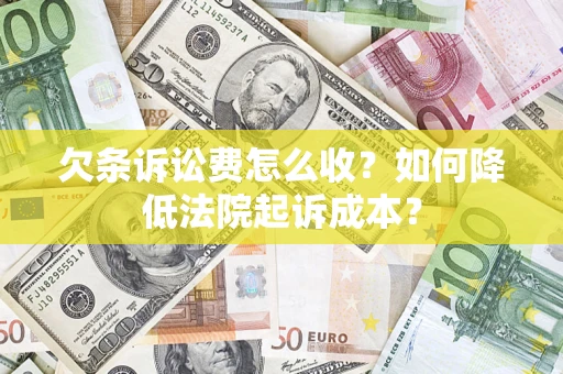 济南欠条诉讼费怎么收？如何降低法院起诉成本？
